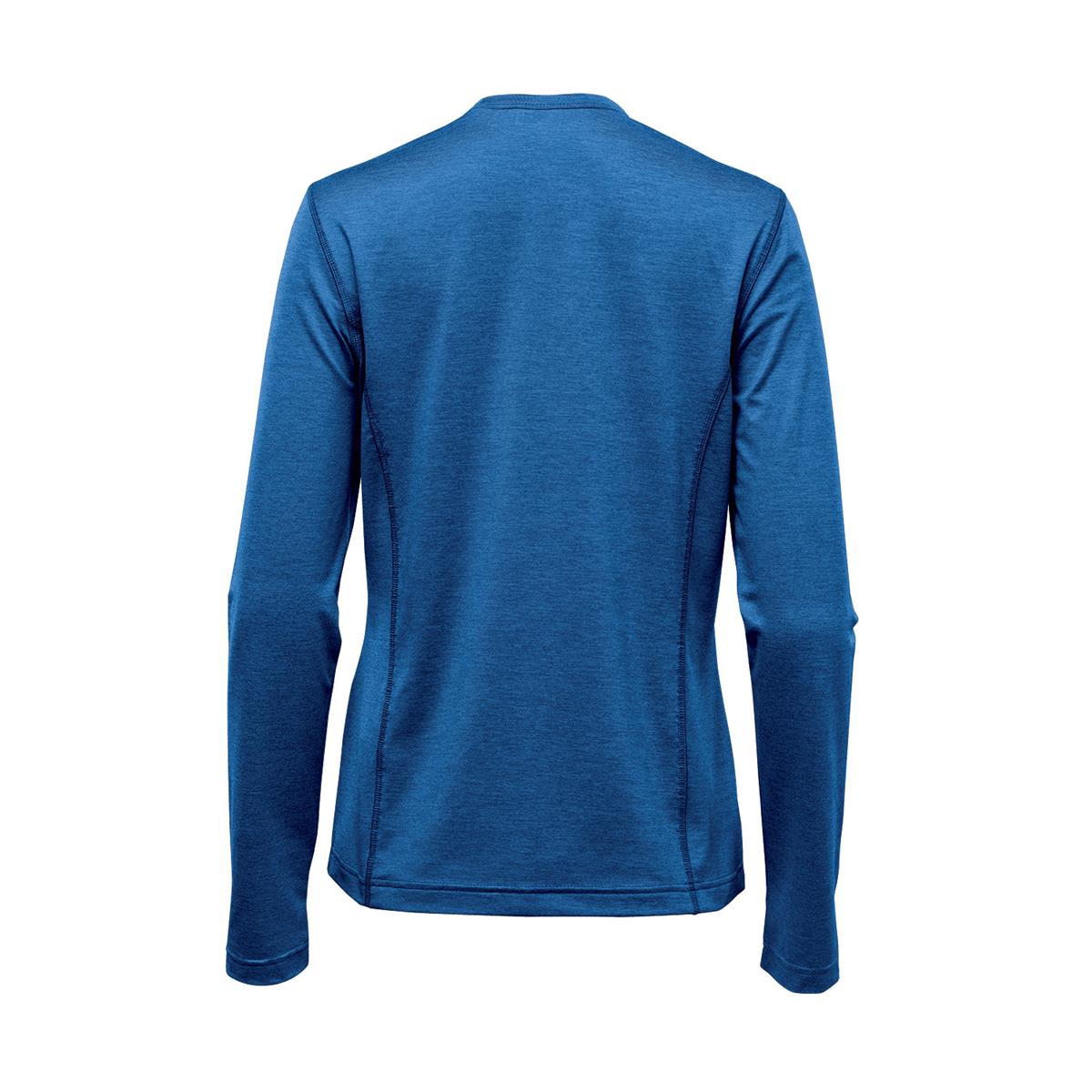 Women's Milano L/S Crew Neck - Classic Blue Heather - Back