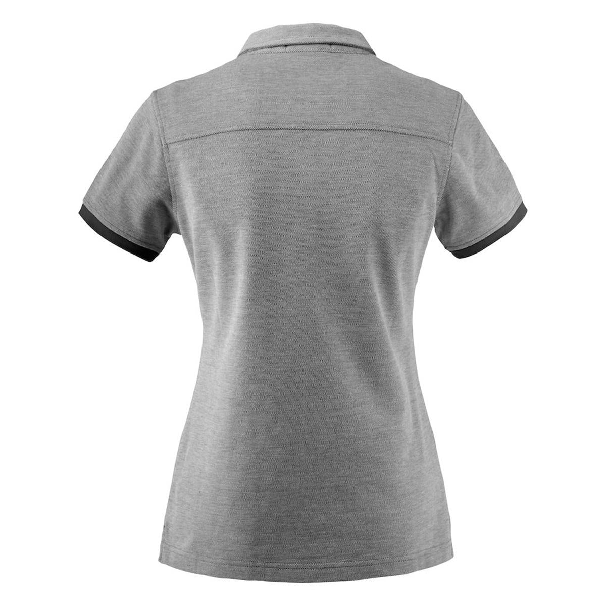Larkford Women's Cotton Polo - Black Melange - Back