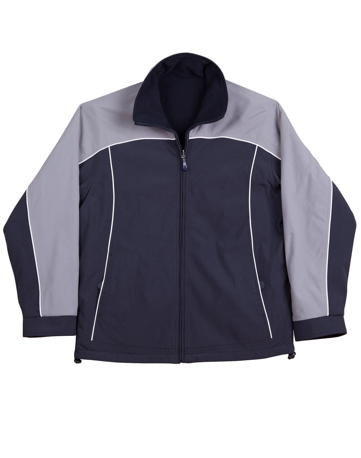 Reversible jacket contrast colors - JK22 - Navy / White / Silver