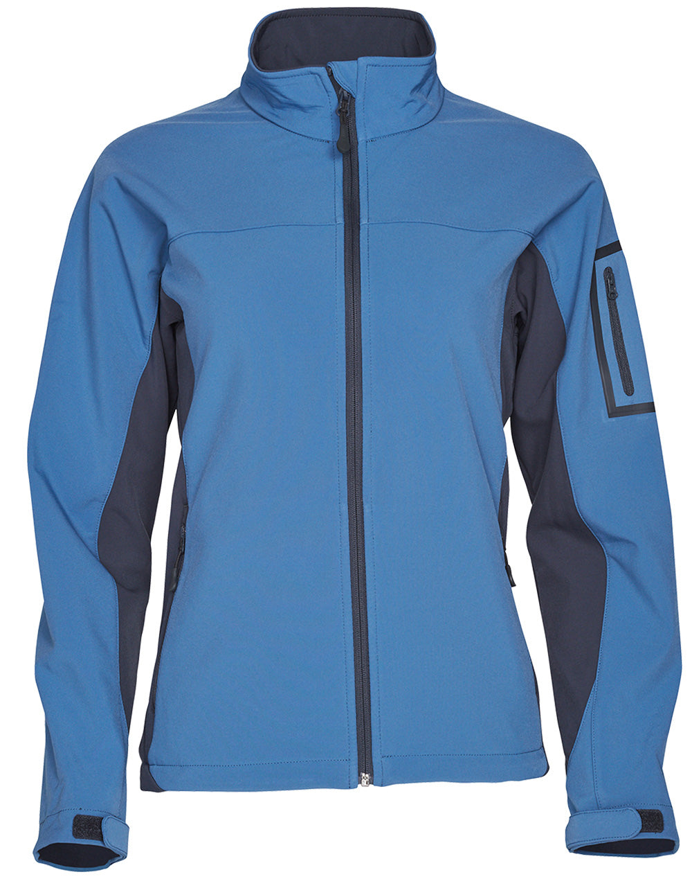 Ladies' Contrast Softshell Jacket - JK32 - Mild Blue / Grey