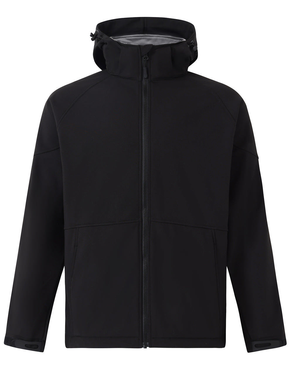 Kids' Softshell Full Zip Hoodie - JK33K - Black / Charcoal