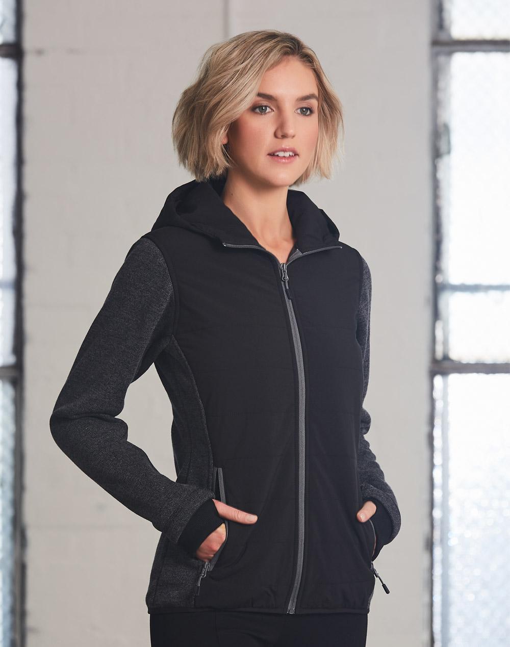 Winning Spirit Ladies' Heather Sleeve/Quilted Body Jacket JK44