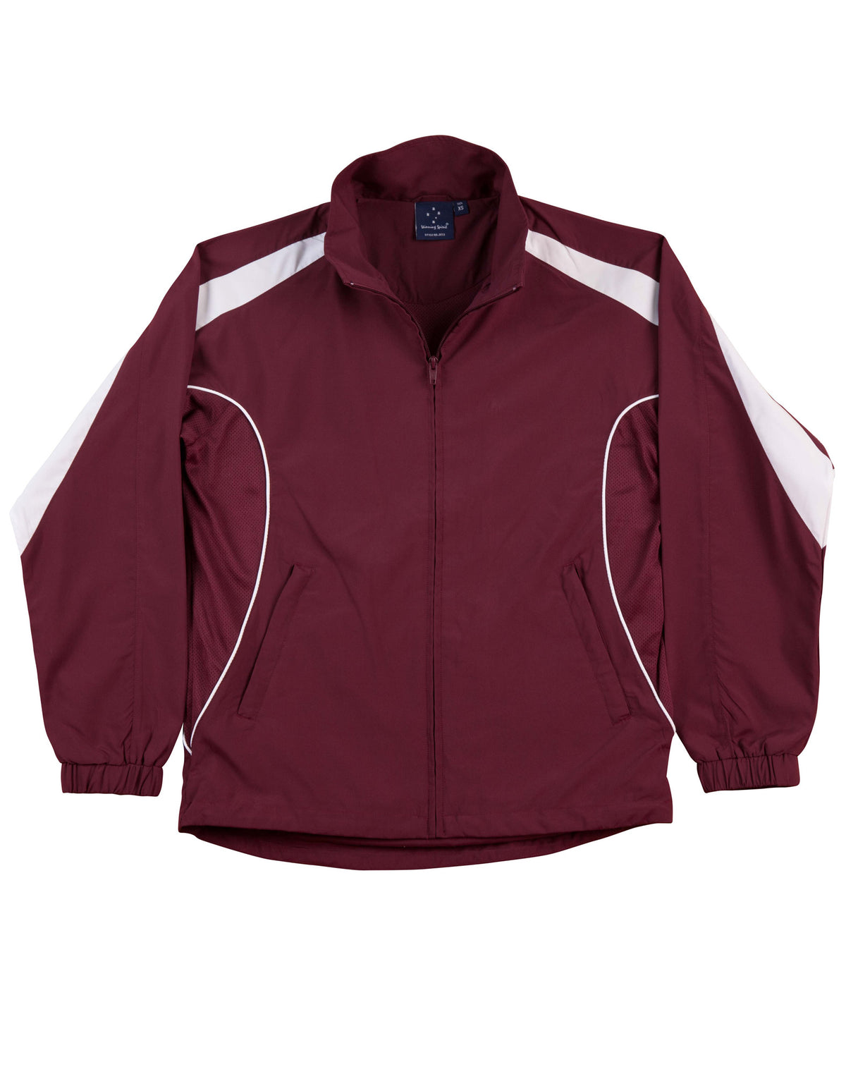 Kids Warm Up Jacket - JK53K - Maroon / White