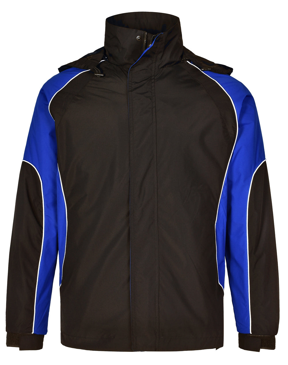 Men's Contrast Jacket - JK77 - Black / White / Royal