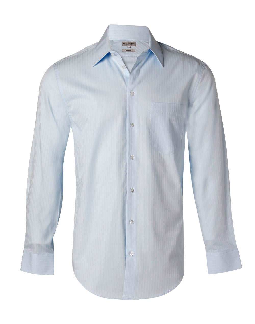 Men's Self Stripe L/S Shirt - M7100L - Pale Blue