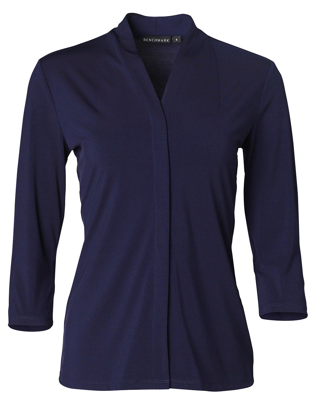 Ladies' Mid Sleeve Shawline Knit Top - M8830 - Navy