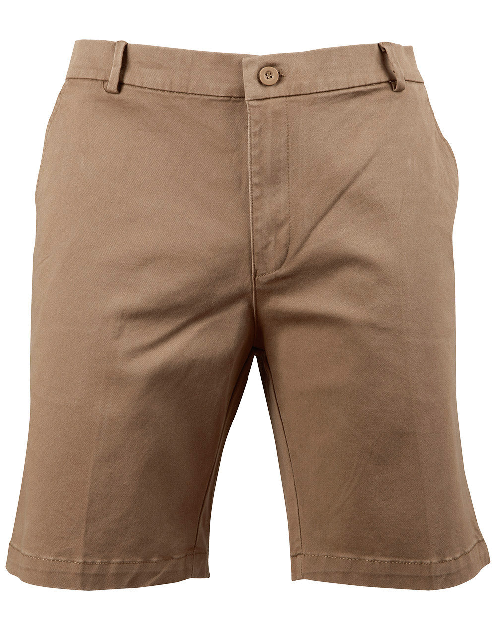 Men's Stretch Cotton Chino Shorts - M9381 - Toffee