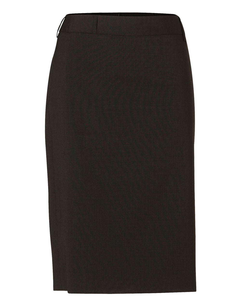 Women's Mid Length Lined Pencil Skirt in Wool Stretch - M9470 - Charcoal