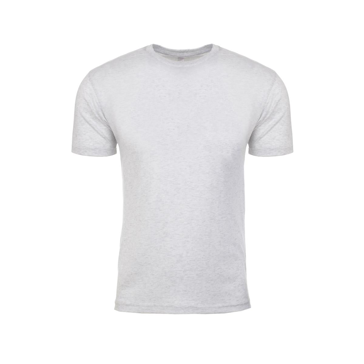 Men's Tri-Blend Crew - Heather White - Front
