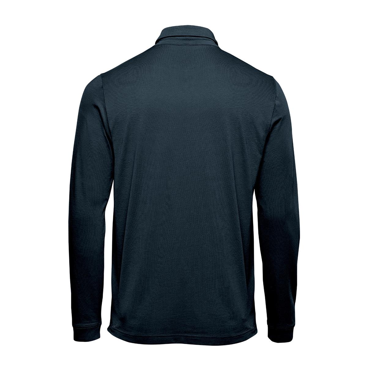 Men's Nevada L/S Micro Pique Polo - Midnight - Back