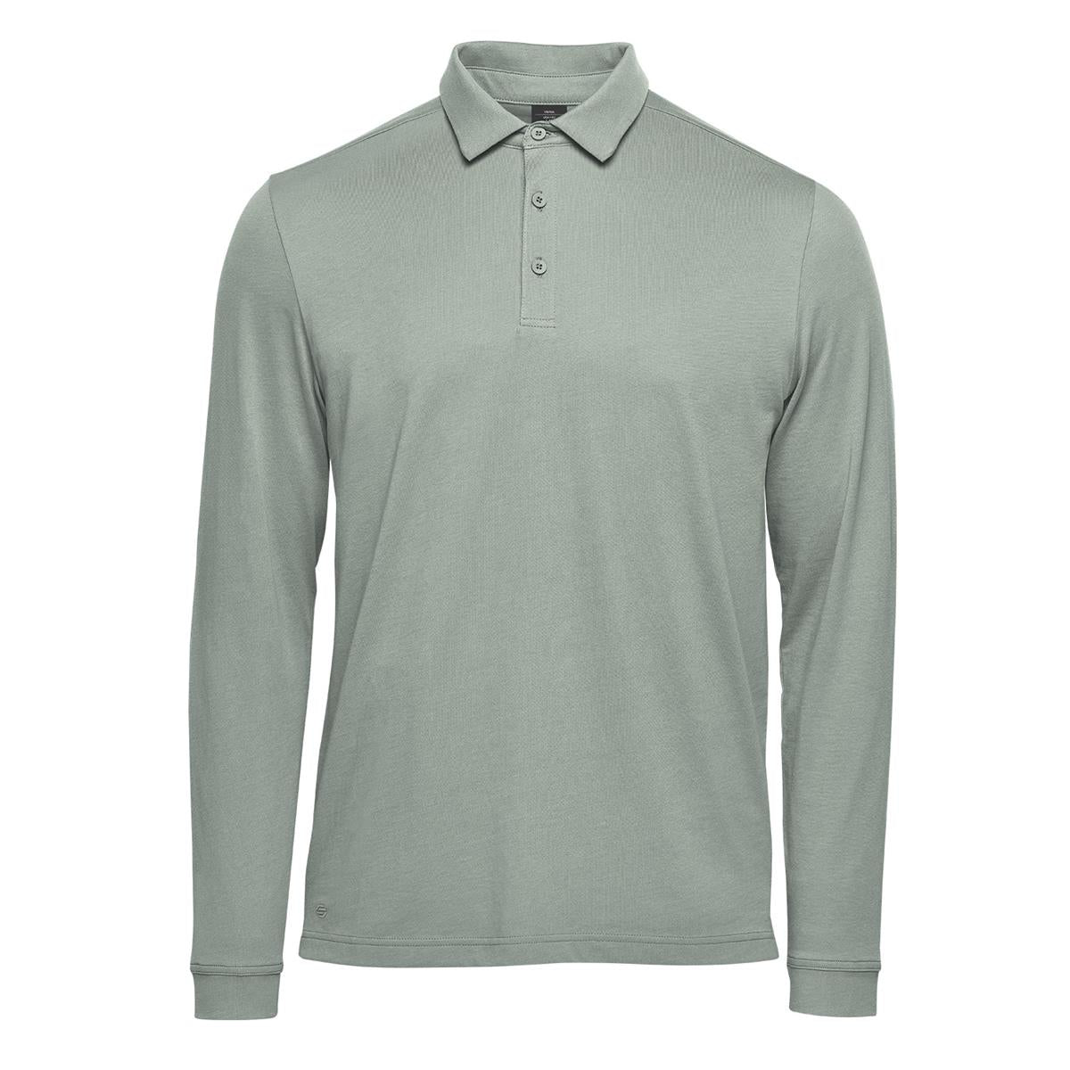 Men's Nevada L/S Micro Pique Polo - Storm Grey - Front