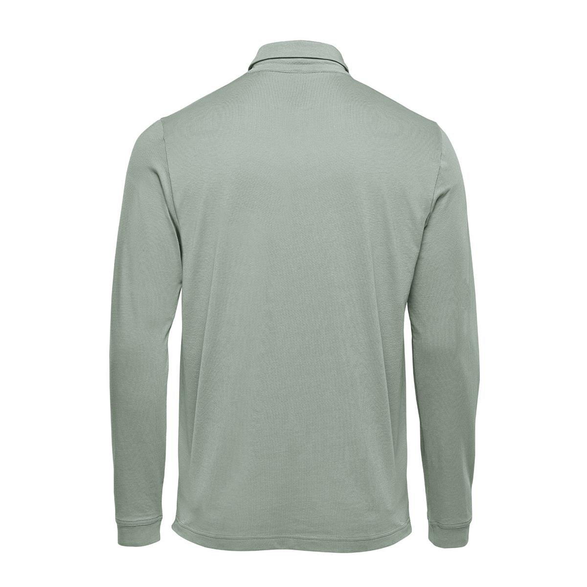 Men's Nevada L/S Micro Pique Polo - Storm Grey - Back
