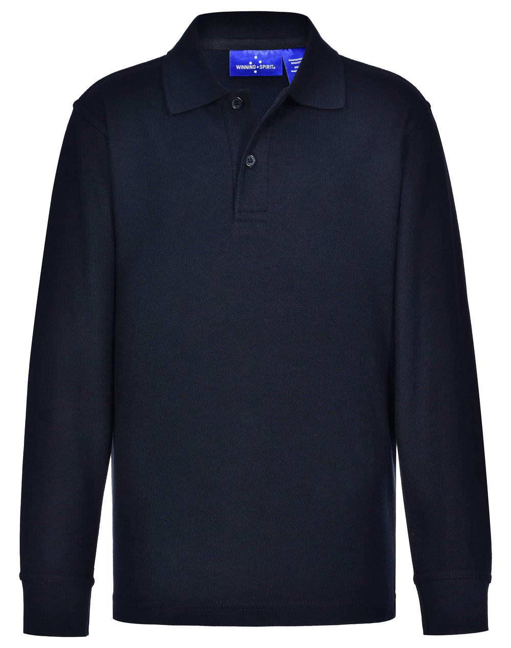 Kids' 240gsm Poly/Cotton Pique L/S Polo - PS12K - Navy