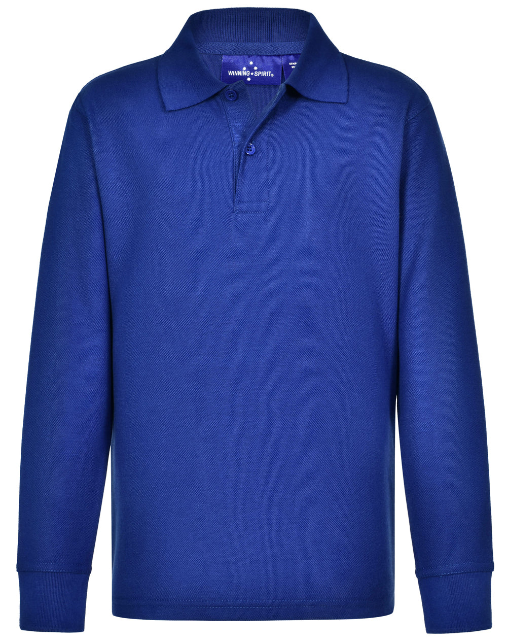 Kids' 240gsm Poly/Cotton Pique L/S Polo - PS12K - Royal