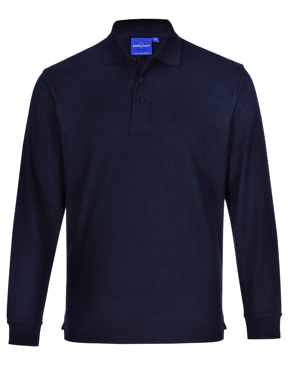 Adults' 240gsm Poly/Cotton Pique L/S Polo - PS12 - Navy