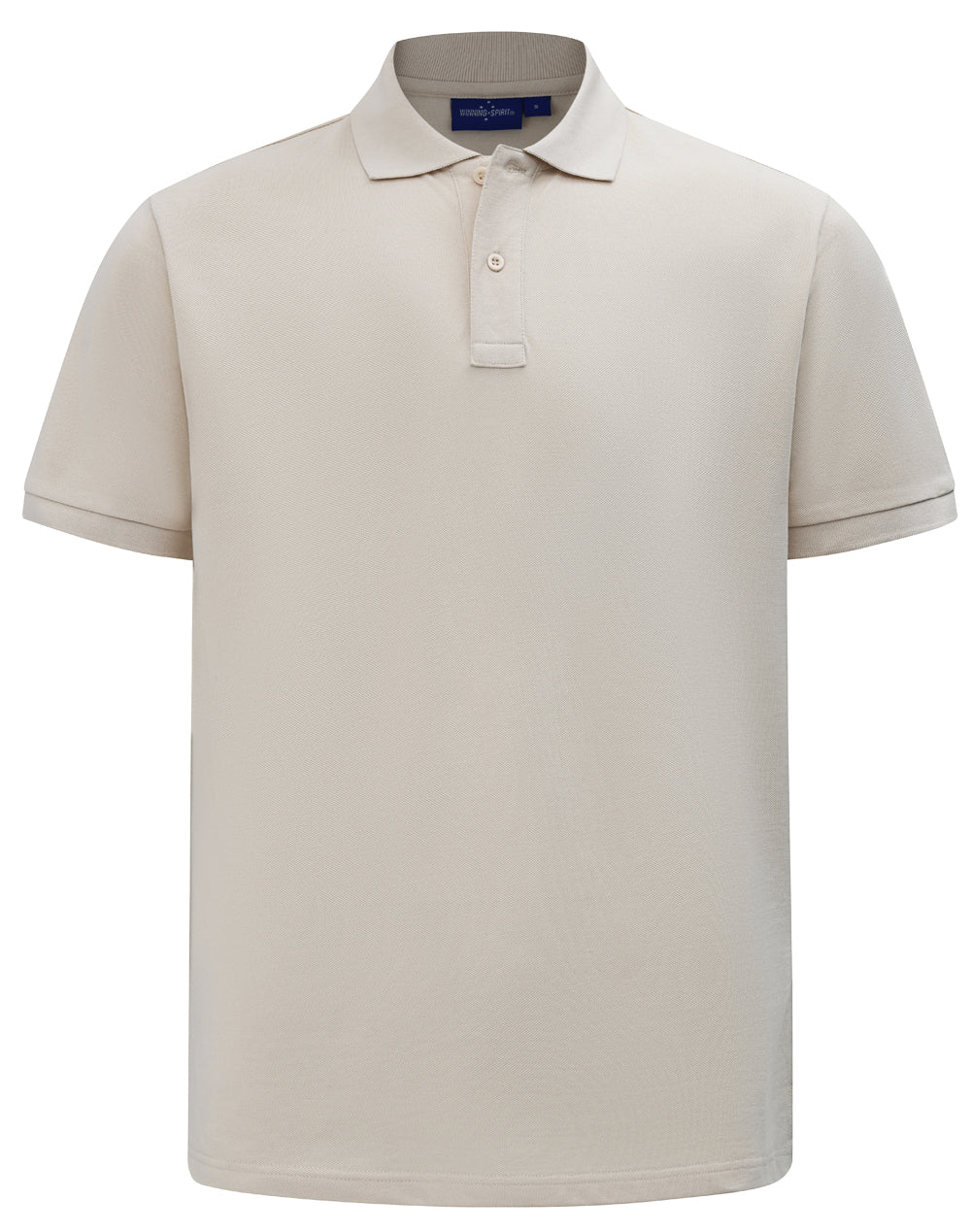 Mens Classic Cotton/Poly Pique Short Sleeve Polo - Oatmeal