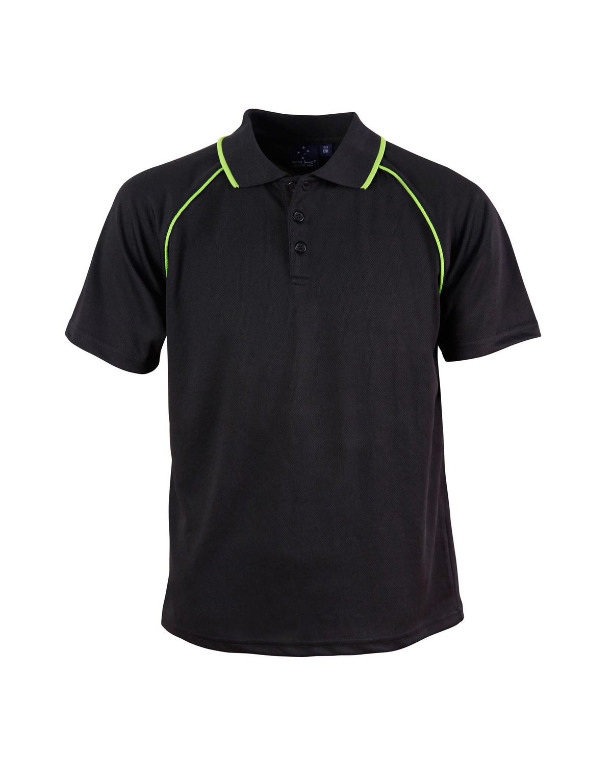 Kid's Cooldry raglan S/S - PS24 - Black / Lime
