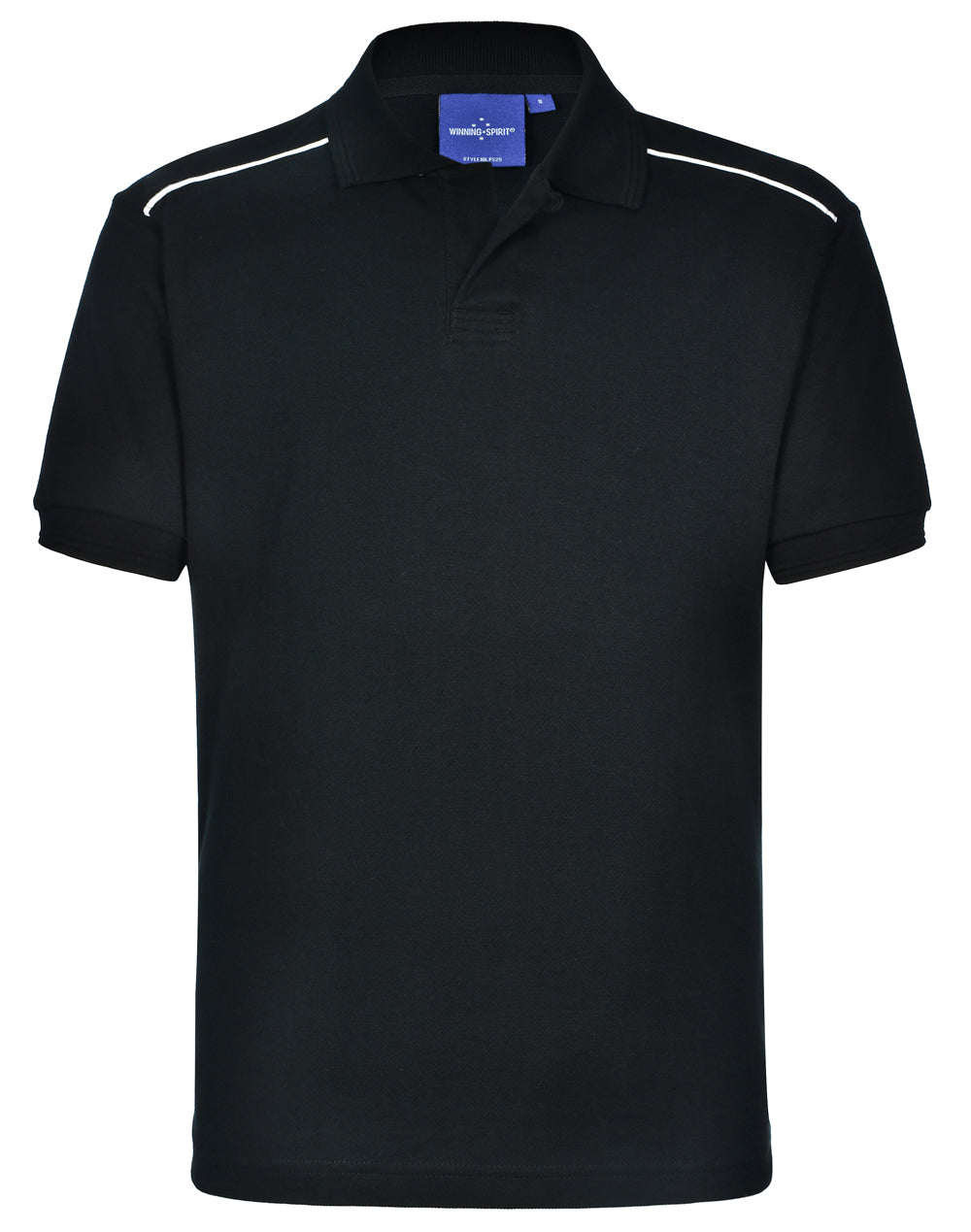 Men's pure cotton contrast piping - PS25 - Black / White