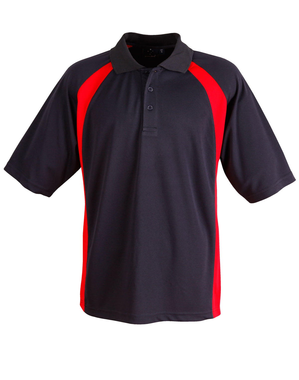 Men's CoolDry Micro-mesh Contrast Colour Polo - PS30 - Navy / Red