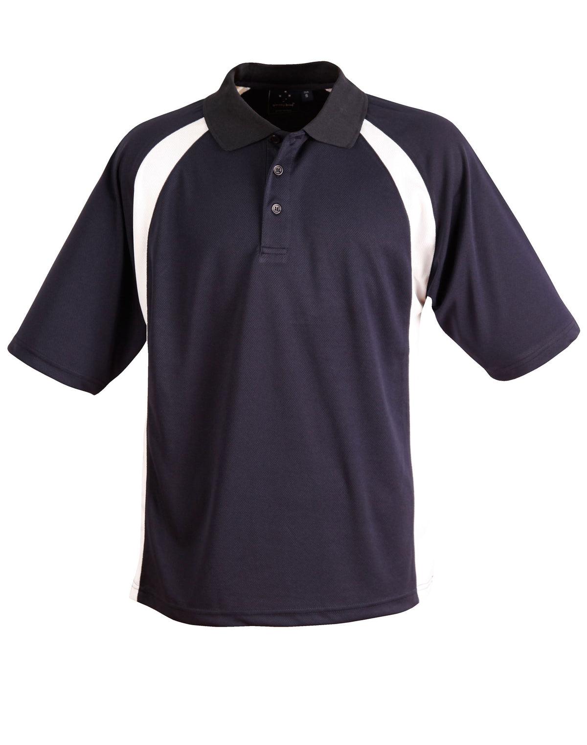 Men's CoolDry Micro-mesh Contrast Colour Polo - PS30 - Navy / White