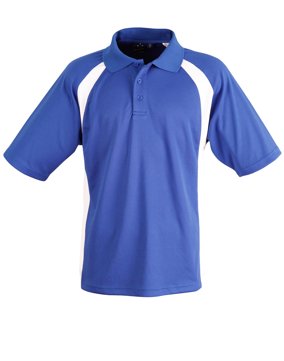 Men's CoolDry Micro-mesh Contrast Colour Polo - PS30 - Royal / White