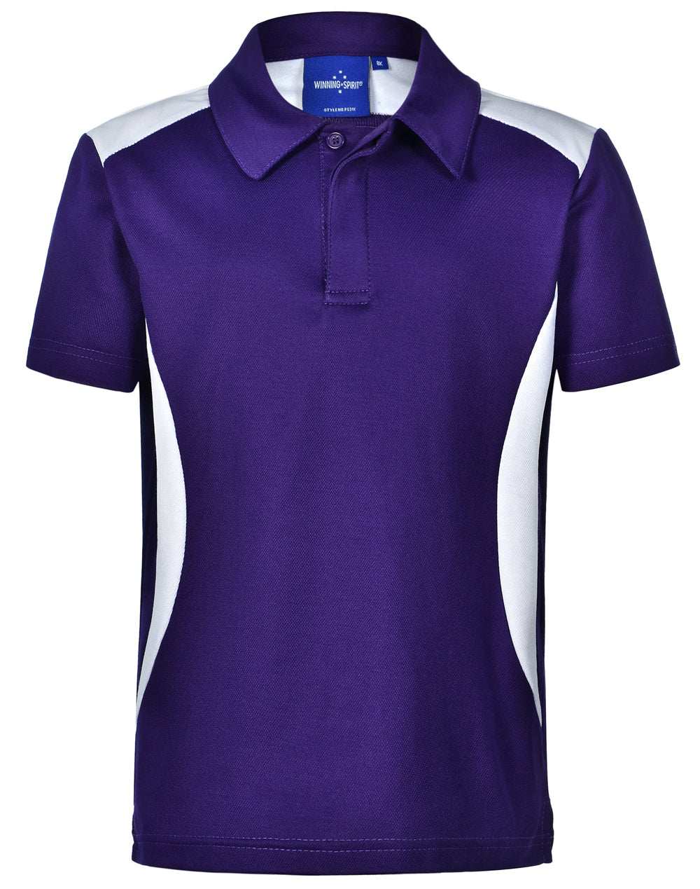 Chidren's Truedry contrast polo - PS31K - Purple / White