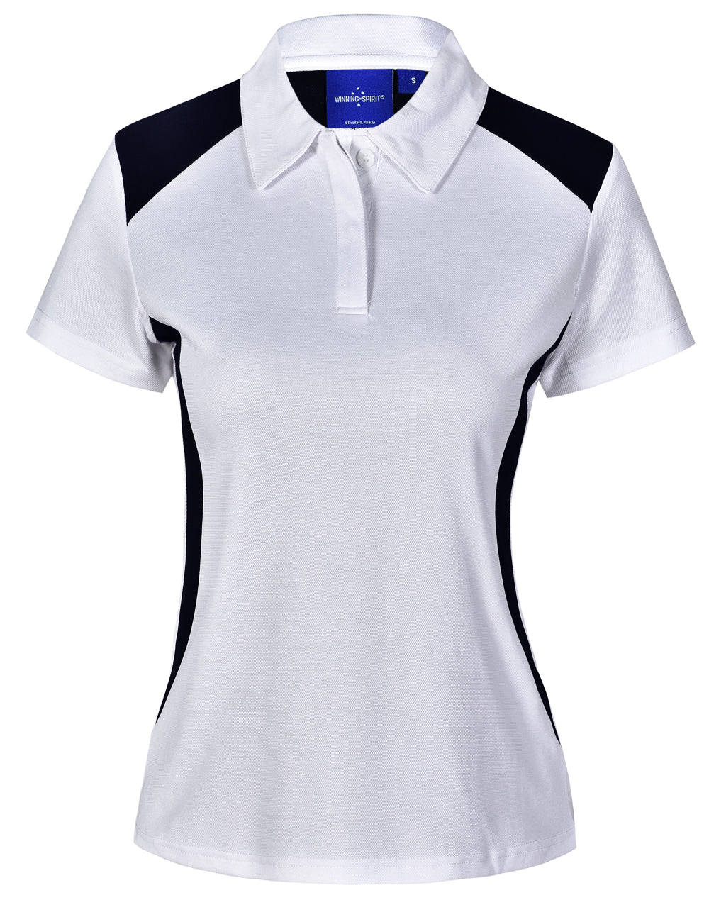 Ladies' Truedry S/S Contrast Polo - PS32A - White / Navy