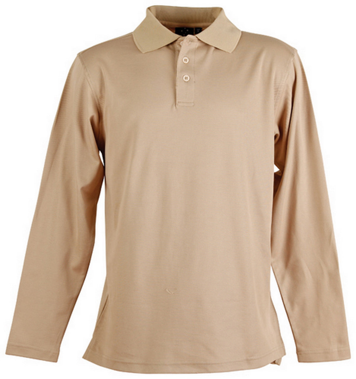 Men's Cotton Back Truedry L/S Polo - PS35 - Beige