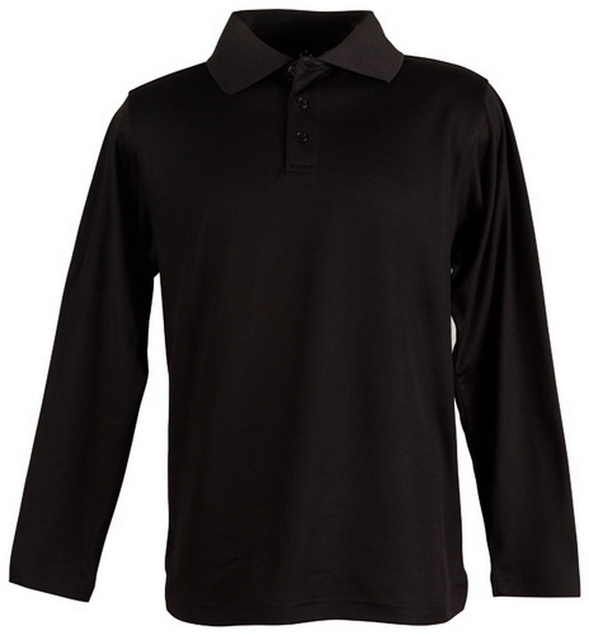 Men's Cotton Back Truedry L/S Polo - PS35 - Black