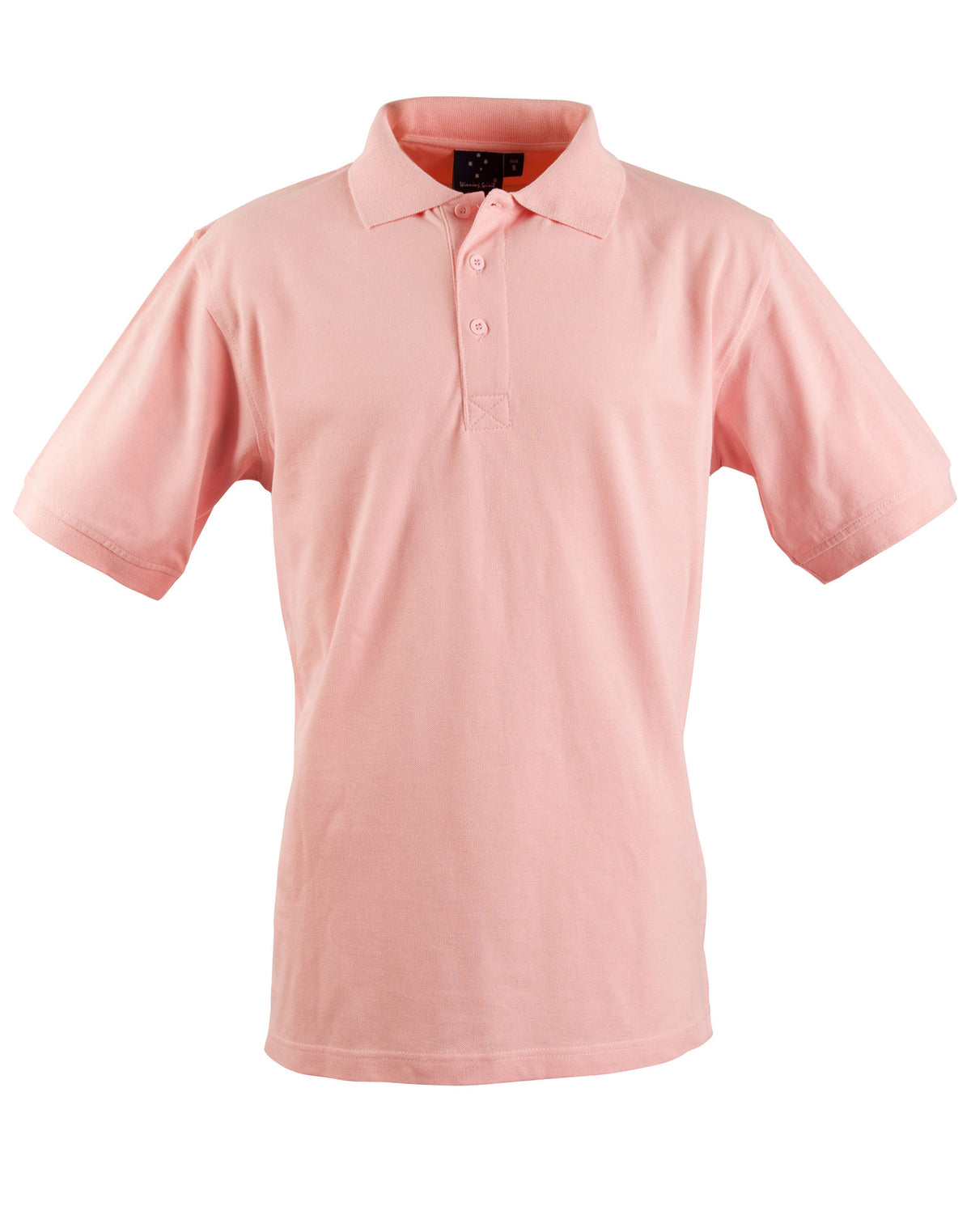 mens S/S pique polo - PS39 - Light Pink