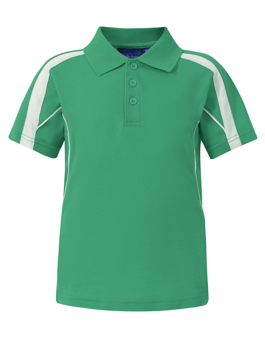 Kids S/S polo truedry - PS53K - Emerald Green / White