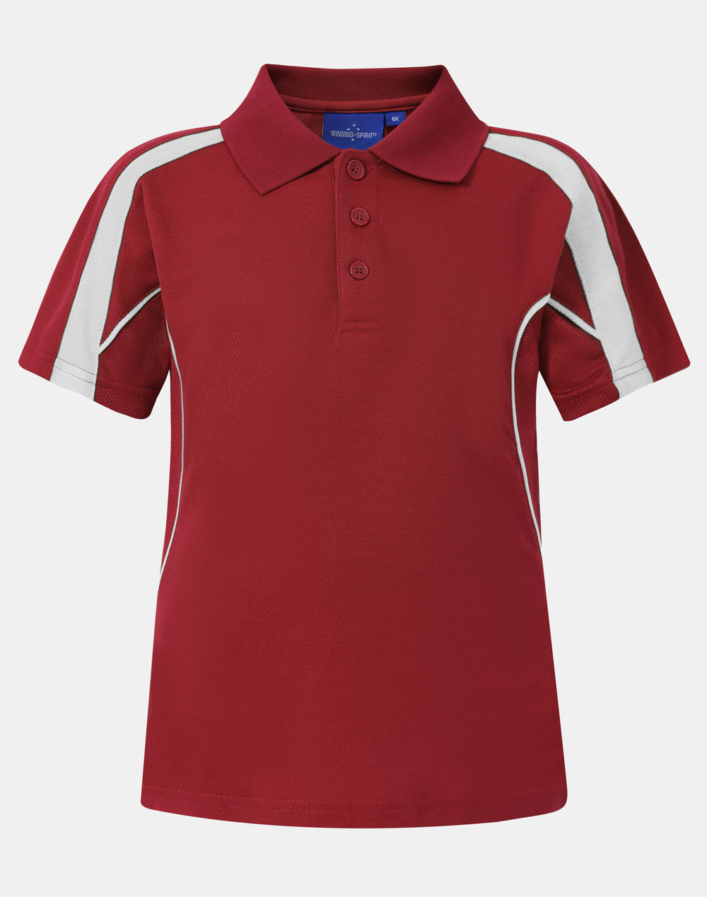 Kids S/S polo truedry - PS53K - Maroon / White