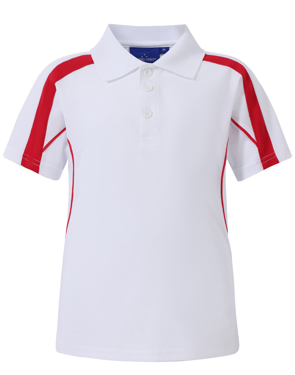 Kids S/S polo truedry - PS53K - White / Red