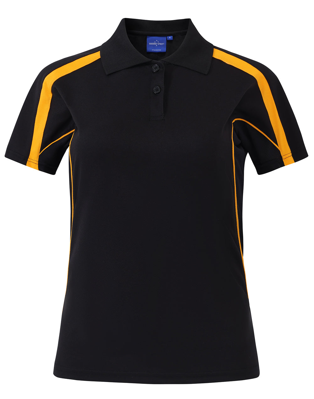 Ladies S/S Sport Polo truedry - PS54 - Black / Gold