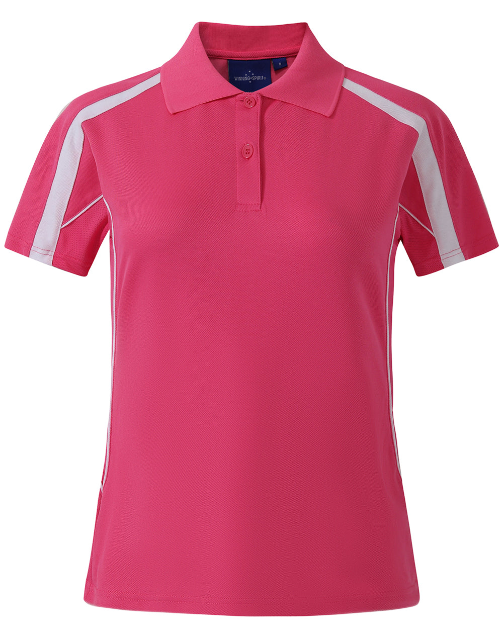 Ladies S/S Sport Polo truedry - PS54 - Hot Pink / White