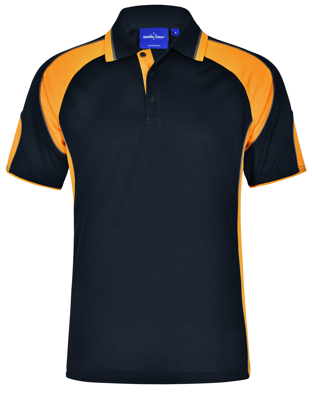 Men's Cooldry Contrast Polo With Sleeve Panel - PS61 - Navy / Gold