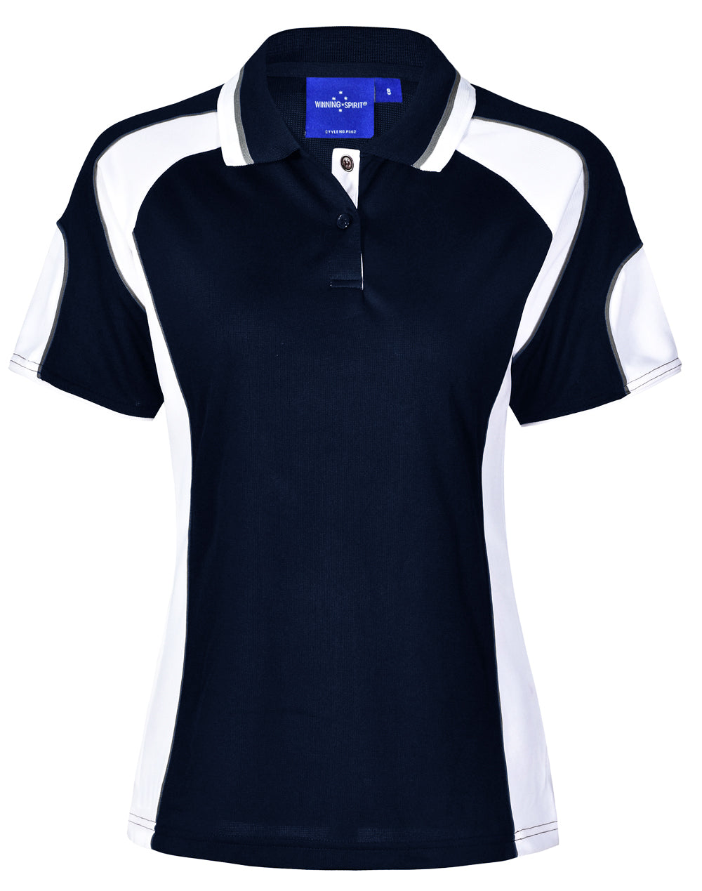 Ladies' Cooldry Contrast Polo With Sleeve Panel - PS62 - Navy / White