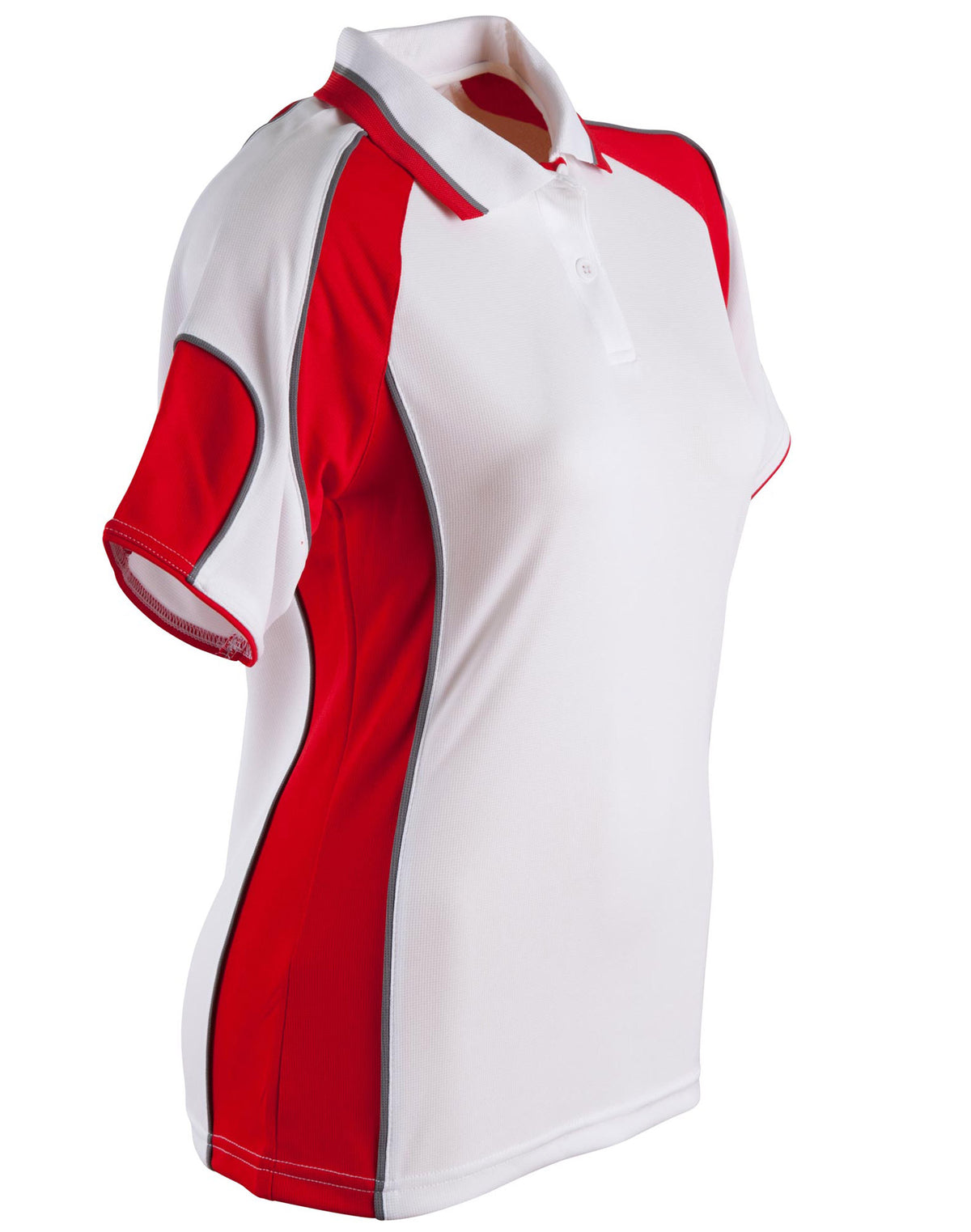 Ladies' Cooldry Contrast Polo With Sleeve Panel - PS62 - White / Red