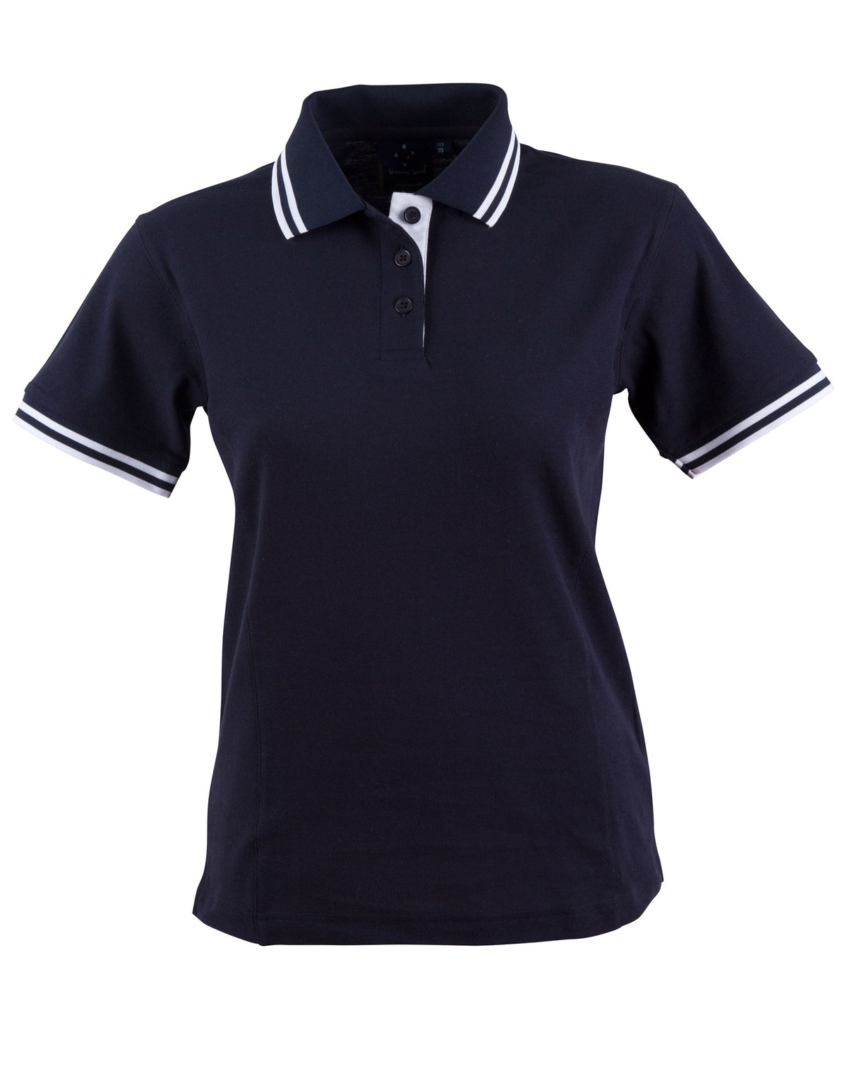 Ladies' Truedry Contrast S/S Polo - PS66 - Navy / White