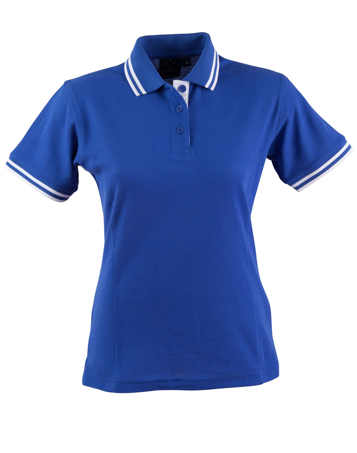Ladies' Truedry Contrast S/S Polo - PS66 - Royal / White