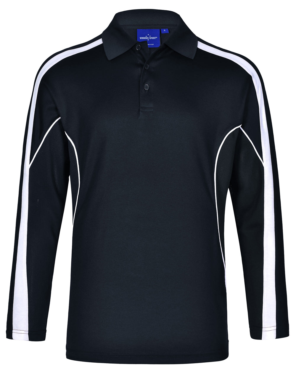 Men's TrueDry Long Sleeve Polo - PS69 - Navy / White