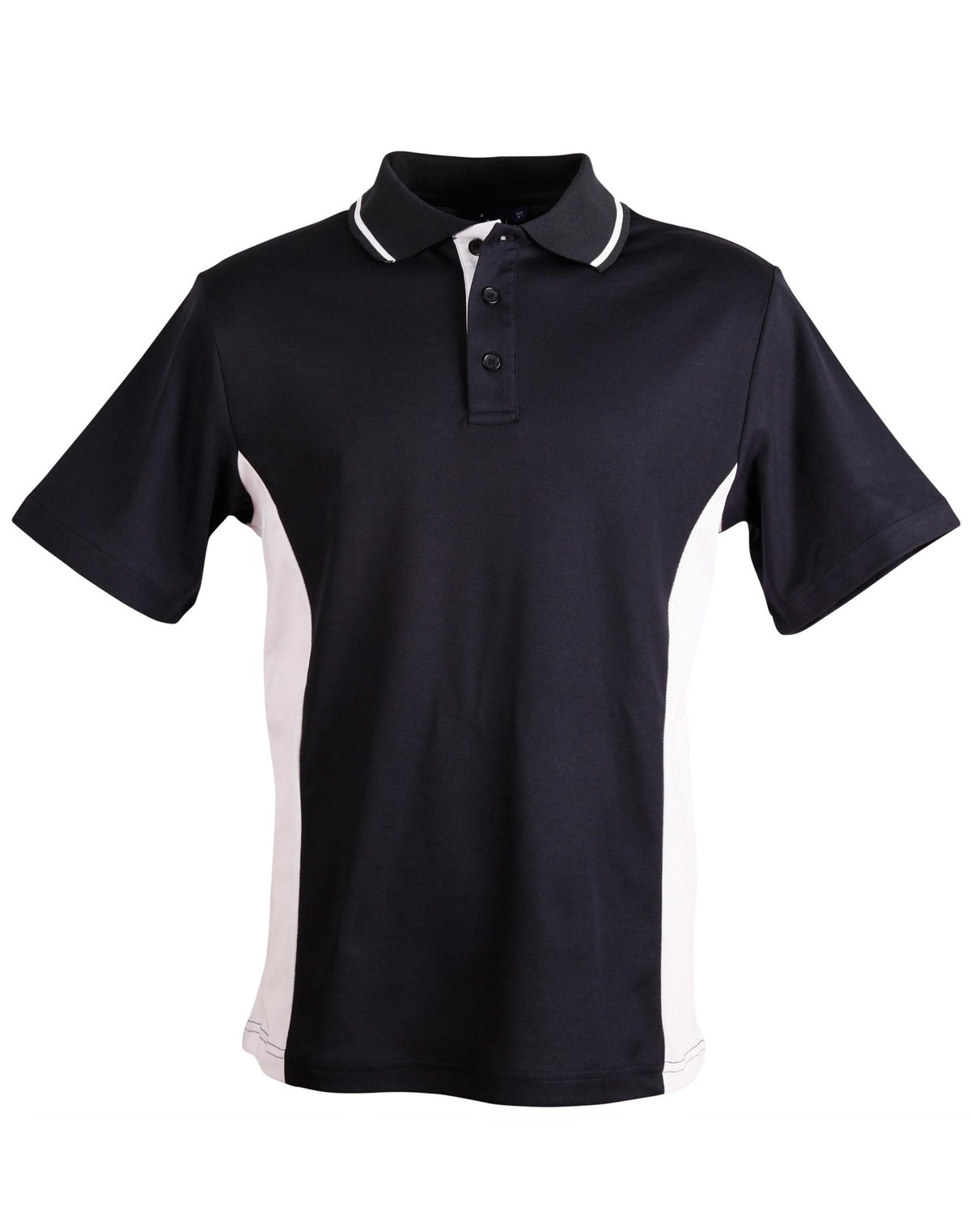 Men's TrueDry Contrast S/S Polo - PS73 - Navy / White
