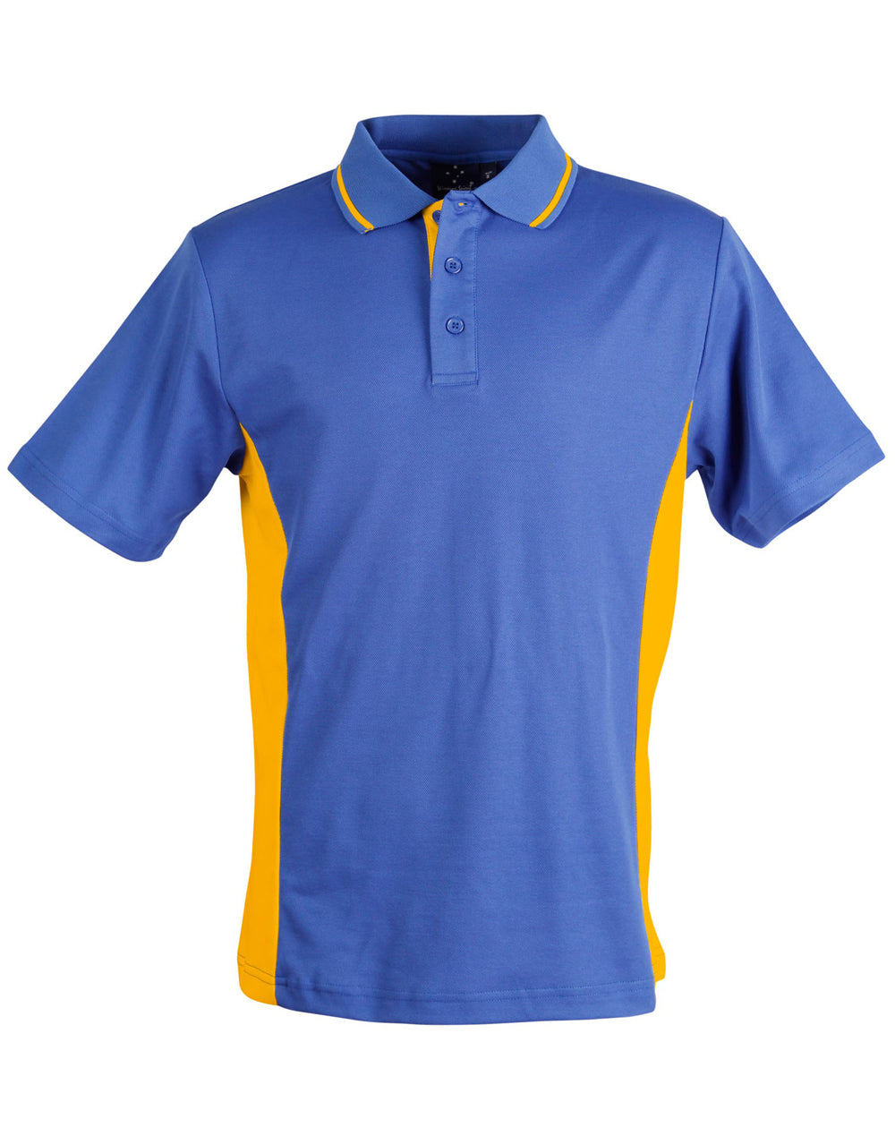 Men's TrueDry Contrast S/S Polo - PS73 - Royal / Gold