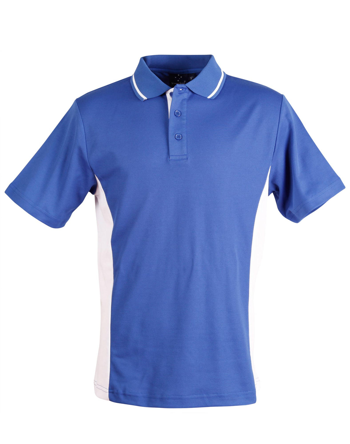 Men's TrueDry Contrast S/S Polo - PS73 - Royal / White