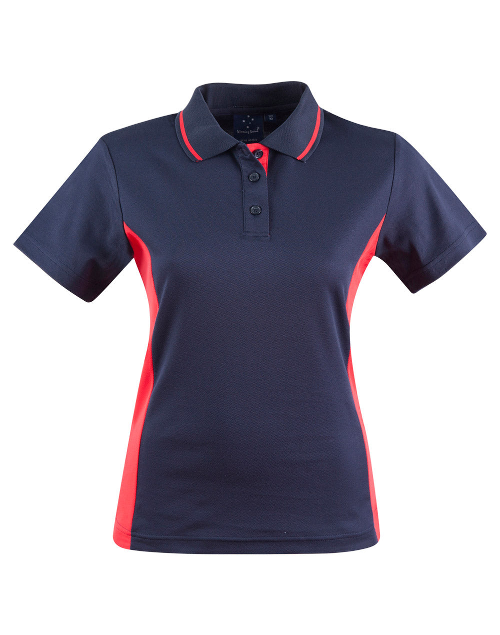 Ladies' TrueDry Contrast S/S Polo - PS74 - Navy / Red