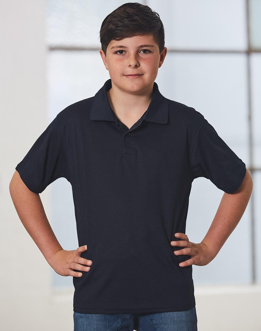 Winning Spirit Kids' Cooldry Pique Soild Colour S/S Polo PS81K