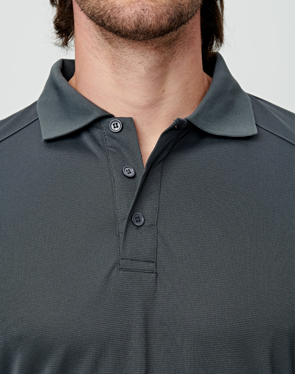 Men's Bamboo Charcoal L/S Polo - PS89 - Winning Spirit