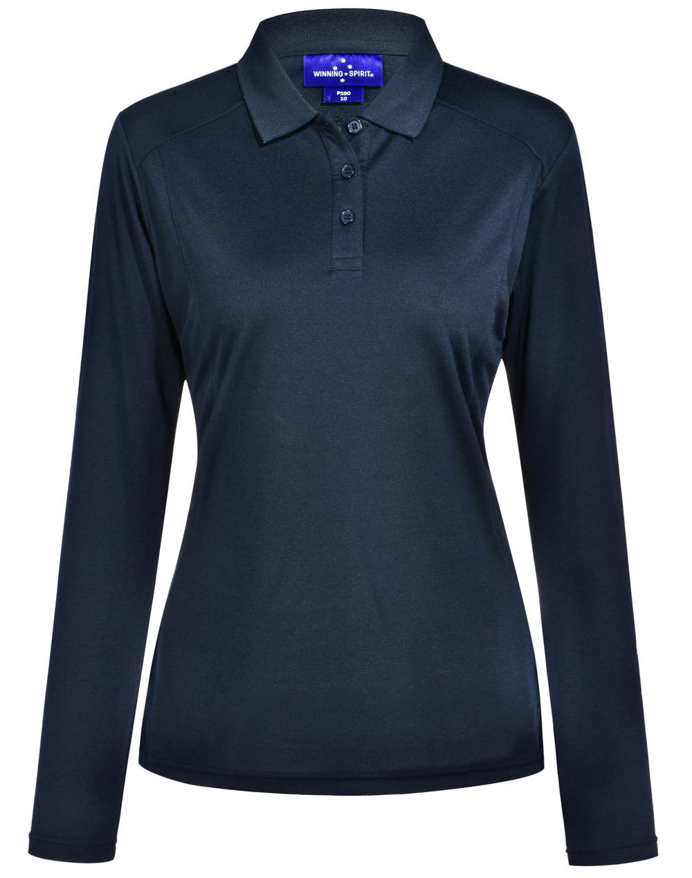 Ladies' Bamboo Charcoal L/S Polo - PS90 - Navy