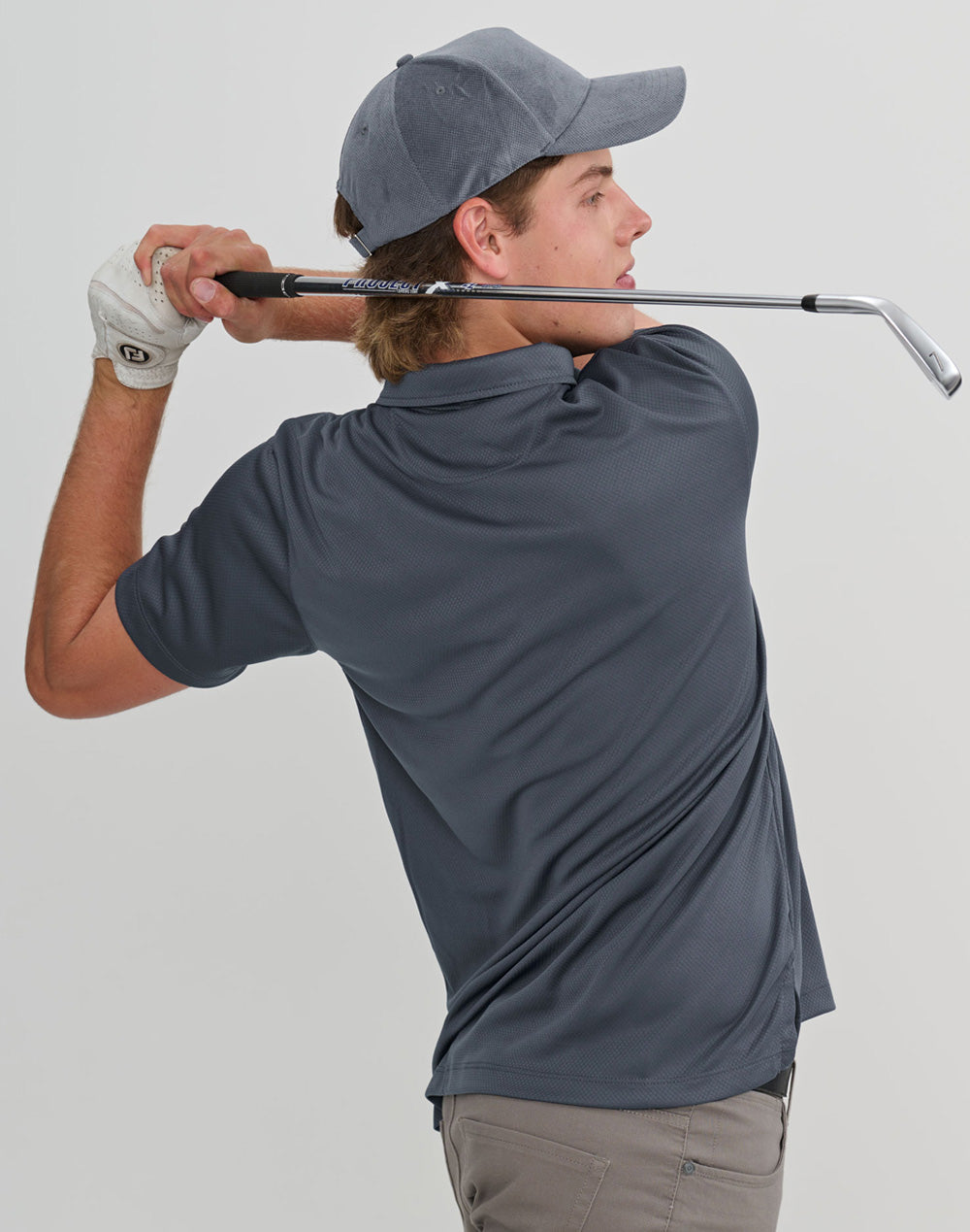 Men's Sustainable Jacquard Knit S/S Polo - PS95 - Winning Spirit