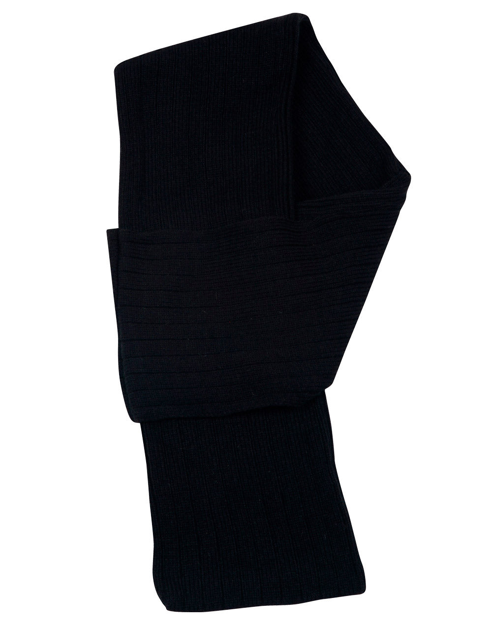 Cable Knit Scarf (Acrylic knit with cable row feature) - SCF02 - Black
